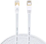 Pozostałe akcesoria sieciowe - Kabel Sieciowy Lan Ethernet Płaski Rj45 Sftp Cat7 Biały 5M - miniaturka - grafika 1