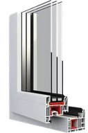 Okna - Okno plastikowe PCV Salamander BluEvolution 82 Okno rozwierne + rozwierno-uchylne + uchylne 1000x2200 - miniaturka - grafika 1