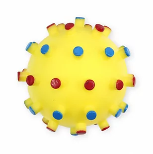 PET NOVA Pet Nova Piłka jeżowa DentBall z dźwiękiem żółta [rozmiar XL] 12cm PPTN047 - Zabawki dla psów - miniaturka - grafika 1