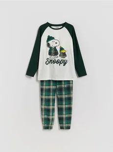 Reserved - Piżama SNOOPY - ciemnozielony - Skarpetki dla dzieci - miniaturka - grafika 1