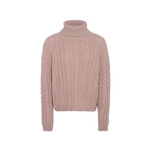 piano Damski sweter z dzianiny z golfem akryl beżowy rozmiar M/L, beżowy, M - Swetry damskie - miniaturka - grafika 1