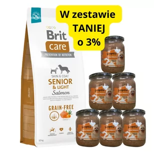 Brit Care Dog Grain-Free Senior&Light Salmon 12 kg - Sucha karma dla psów - miniaturka - grafika 2