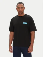Koszulki męskie - HUGO T-Shirt Duwood 50538512 Czarny Relaxed Fit - miniaturka - grafika 1