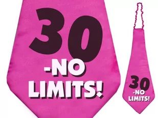 PartyDeco Krawat "30 - no limits!", 59 cm, 1 szt. KW1 - Gadżety na imprezę - miniaturka - grafika 1