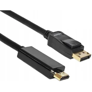 DeLOCK KABEL DISPLAYPORT(M) V1.1->HDMI(M) 2M CZARNY GOLD - Kable komputerowe i do monitorów - miniaturka - grafika 1