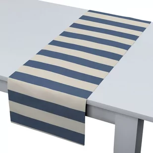 Bieżnik prostokątny, niebiesko-białe pionowe pasy (5,5cm), 40 × 130 cm, Quadro - Obrusy i serwetki - miniaturka - grafika 1