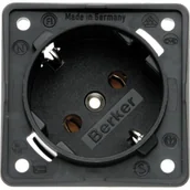 Gniazdka elektryczne - Berker Integro Flow Berker Gniazdo SCHUKO 45°, mechanizm, antracyt, mat - miniaturka - grafika 1