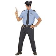 Krawaty i muchy męskie - Widmann - Kostium policjanta, składający się z koszuli, spodni, paska, krawata i czapki, na imprezy karnawałowe i tematyczne - miniaturka - grafika 1