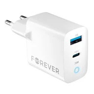 Ładowarki do telefonów - Forever Tc-06-20Ac Ładowarka Pd Qc 20W Biała - miniaturka - grafika 1