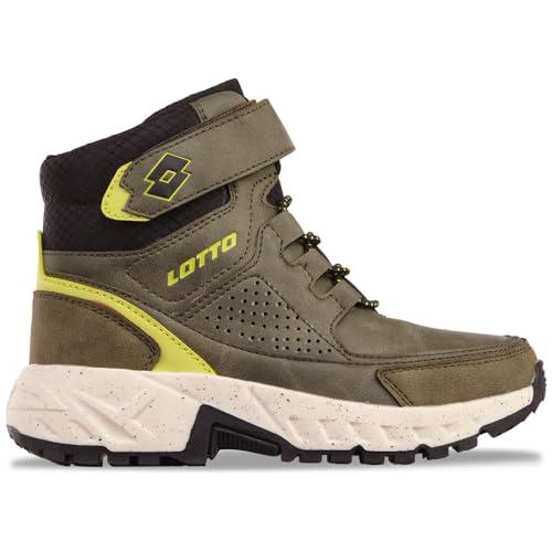 LOTTO Unisex dziecięce buty Alderton Mid K półdługie buty, Oliwka, limonka, 27 EU