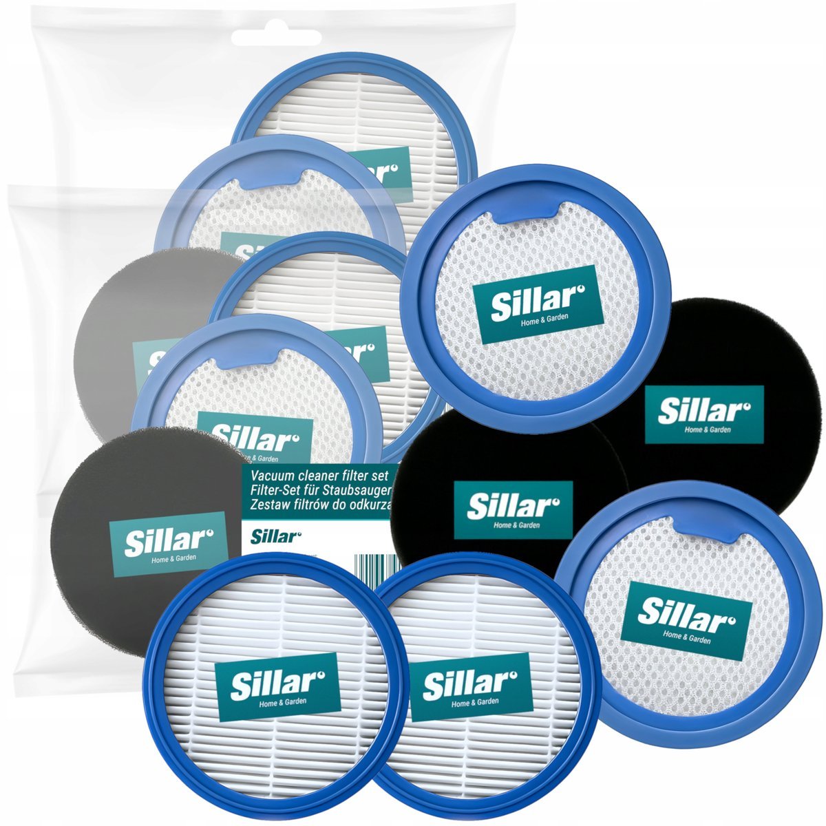 2x Filtr wstępny + 2x gąbka + 2x Hepa Sillar do Aeg Electrolux Ultimate 700