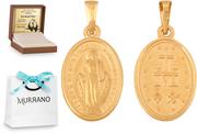 Dewocjonalia - Rodium Złoty medalik 585 prezent grawer pudełko RD-53073 - miniaturka - grafika 1