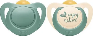 NUK Smoczek lateks 0-6 m x 2 szt. For Nature zielony eukaliptus 762081 Nuk - Smoczki uspokajające - miniaturka - grafika 1