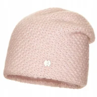 Czapki damskie - Czapka zimowa damska GRETA Pudrowy róż - miniaturka - grafika 1