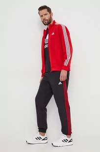adidas dres męski kolor czerwony - Dresy męskie - miniaturka - grafika 1