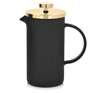 Zaparzacze i kawiarki - Zaparzacz do kawy, ziół i herbaty Curly 600 ml czarno-złoty - miniaturka - grafika 1