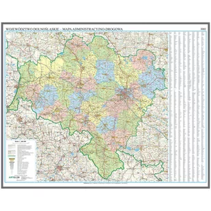 EkoGraf, Województwo dolnośląskie mapa ścienna na podkładzie do wpinania - pinboard, 1:200 000 - Mapy i plansze edukacyjne - miniaturka - grafika 1
