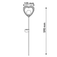 Lampy ogrodowe - Näve Lampa solarna Serce, grot, LED ciepła biel, 2x - miniaturka - grafika 1