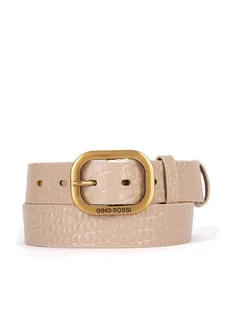 Gino Rossi Pasek BLYL23003 Beżowy - Paski - miniaturka - grafika 1