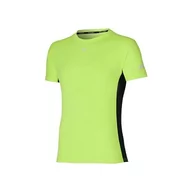Koszulki męskie - Mizuno Koszulka męska Sun Protect, Neolime, S - miniaturka - grafika 1