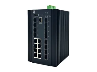 LevelOne IGU-2072 łącza sieciowe Zarządzany L2+ Gigabit Ethernet (10/100/1000) Czarny - Pozostałe akcesoria sieciowe - miniaturka - grafika 1