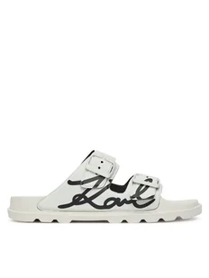 KARL LAGERFELD Klapki Kondo Tred KL80972 Biały - Klapki i japonki damskie - miniaturka - grafika 1