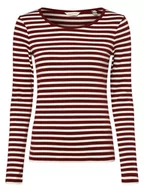 Koszulki i topy damskie - Gant - Damska koszulka z długim rękawem, czerwony|biały - miniaturka - grafika 1