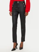 Spodnie damskie - Morgan Spodnie z imitacji skóry 242-PARTY Czarny Slim Fit - miniaturka - grafika 1