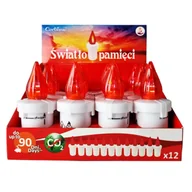 Lampiony i znicze - Wkład LED Memor 2xR6 10,5 cm czerwony - miniaturka - grafika 1