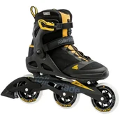 Rolki - Rollerblade Unisex łyżworolki dla dorosłych Macroblade 100 3WD 3WD 3D, czarno-szafran żółte, 45 07100200S25-295 - miniaturka - grafika 1