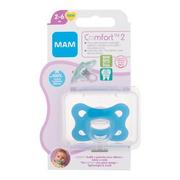 Smoczki uspokajające - MAM Comfort 2 Silicone Pacifier 2-6m Blue smoczek 1 szt dla dzieci - miniaturka - grafika 1