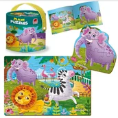 Puzzle - Roter Kafer Maxi puzzle 2w1 Zoo - miniaturka - grafika 1