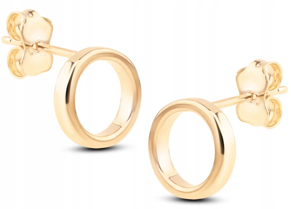 ZŁOTE KLASYCZNE KOLCZYKI KÓŁKA KÓŁECZKA NA SZTYFT 14KT 585