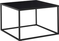 Ławy i stoliki kawowe - Stolik kawowy WOHNLING 60x60x40 cm metalowy stolik do salonu industrialny czarny, stolik rozkładany kwadratowy, stolik kawowy do salonu stalowy, stolik boczny kwadratowy - miniaturka - grafika 1