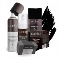 Środki do obuwia i ubrań - Krem Czarny do Butów z Pianką Impregnatem Gąbką Szmatką Coccine Zestaw 5w1 - miniaturka - grafika 1