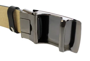 Klamra Do Paska Męskiego Wizytowego Z Mechanizmem Samozaciskowym CZARNA AUTOMAT/SAMOZACISK Garnitur 35 mm KASZ35/37 - Paski - miniaturka - grafika 5