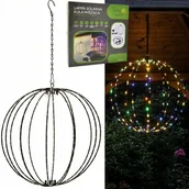 Lampy ogrodowe - SASKA GARDEN LAMPA SOLARNA WISZĄCA KULA 30CM 120 LED MULTIKOLOR - miniaturka - grafika 1