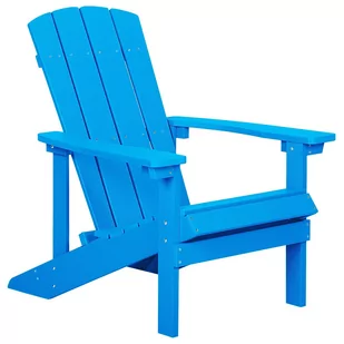 Beliani Krzesło ogrodowe niebieskie ADIRONDACK - Fotele i krzesła ogrodowe - miniaturka - grafika 1