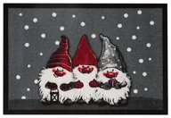 Wycieraczki - HANSE Home hanse Home Design wycieraczka mata zatrzymująca brud krasnale bożonarodzeniowe, poliamid, szara, 40 x 60 x 0.7 cm 103037 - miniaturka - grafika 1