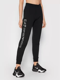 EA7 Emporio Armani Spodnie dresowe 8NTP85 TJCQZ 0203 Czarny Regular Fit - Spodnie sportowe damskie - miniaturka - grafika 1