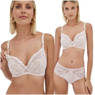 Biustonosz Alles MAMA SIA U do karmienia biały/beż 65G - Biustonosze - miniaturka - grafika 1