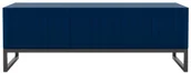 Ławy i stoliki kawowe - Lamelowa granatowa ława kawowa P5-K01 - miniaturka - grafika 1