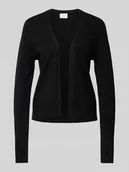 Swetry damskie - Kardigan z dzianiny z prążkowanymi wykończeniami - miniaturka - grafika 1