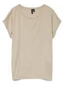 Bluzki damskie - Vero Moda Bluzka w kolorze beżowym - miniaturka - grafika 1