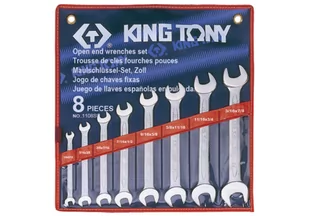 KING TONY Zestaw kluczy płaskich 1108SR, 1/4-7/8'' - Zestawy narzędziowe - miniaturka - grafika 1