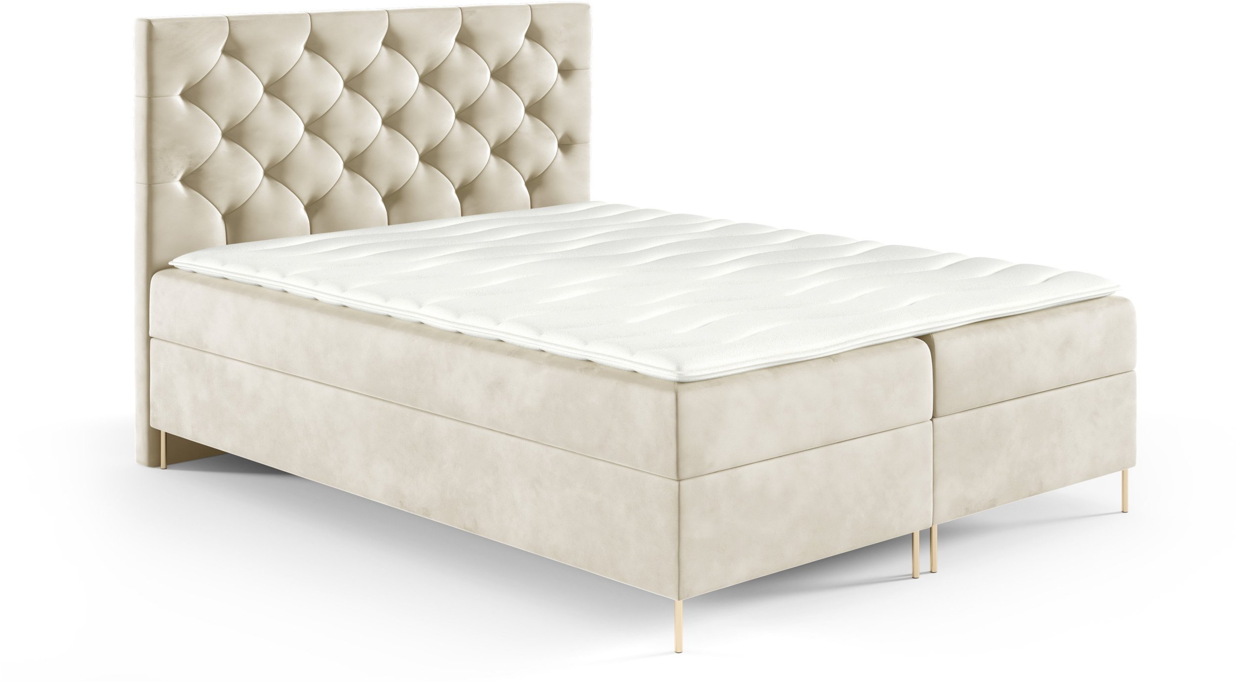 Łóżko kontynentalne Sara Box 140x200 z nogami riviera 21