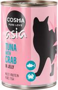 Mokra karma dla kotów - Zestaw Cosma Asia w galarecie, 12 x 400 g - Tuńczyk z krabami - miniaturka - grafika 1