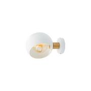 Lampy ścienne - Designerki, biało-złoty kinkiet na bazie koła TK 2745 z serii CYKLOP  - miniaturka - grafika 1