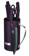 Noże kuchenne - Elegancki fioletowy zestaw 5 noży w bloku F3-N35 - miniaturka - grafika 1