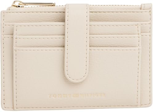 Tommy Hilfiger Damski TH Flag CC Holder AW0AW18027 uchwyt na karty, beżowy (klasyczny beżowy), jeden rozmiar, Beżowy (klasyczny beż), One Size
